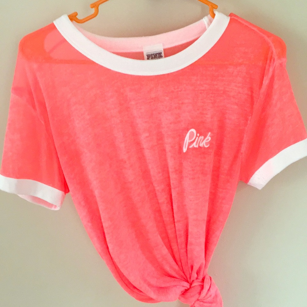 Light orange pink shirt